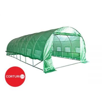 Solar de gradina 3x8 m, teava galvanizata - Corturi24