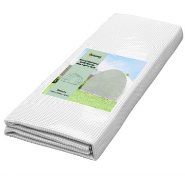 Outsunny Folie pentru seră 3 x 3 m, impermeabilă, folie din polietilenă cu ușă rulabilă, 6 ferestre, protecție UV Alb | Aosom Romania