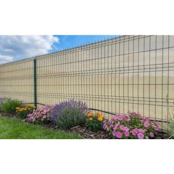 Plasă de umbrire pentru gard, HDPE, crem, 1m x 50m, Protecție 95%, HDPE 100% Virgin, Rezistență UV