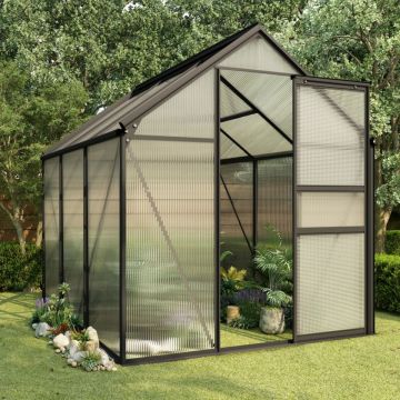 Seră, antracit, 3,61 m², aluminiu